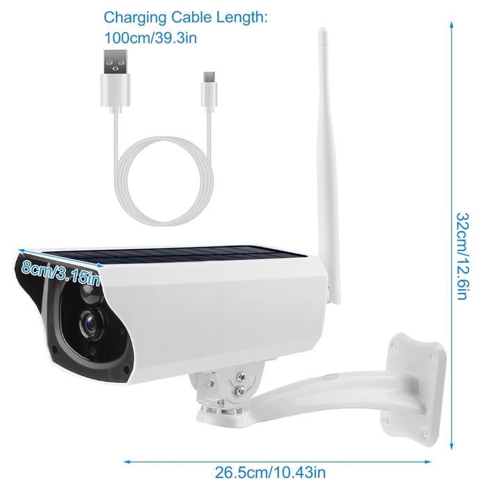 1080P Solar Powered WiFi IP Camera Two-Way Intercom Security Surveillance Camera IP66 Waterproof Motion Sensor Image 2