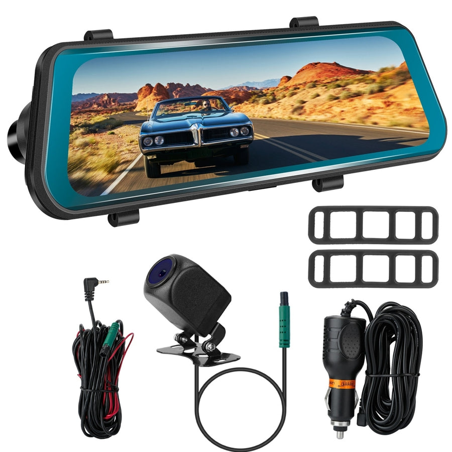 FHD 1080P Car DVR Dash Camera 9.66In Vehicle Driving Recorder G Sensor Parking Monitoring Image 1