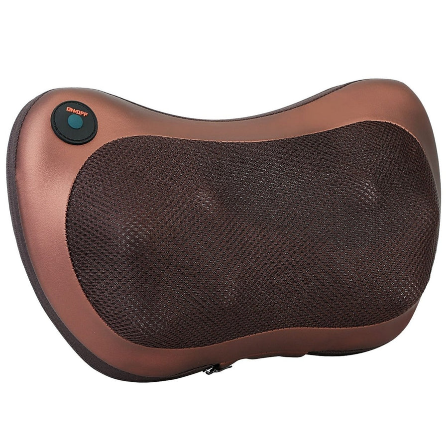 Neck Massage Pillow with Infrared Heat Car Charger Cushioned Pain Relief Image 1