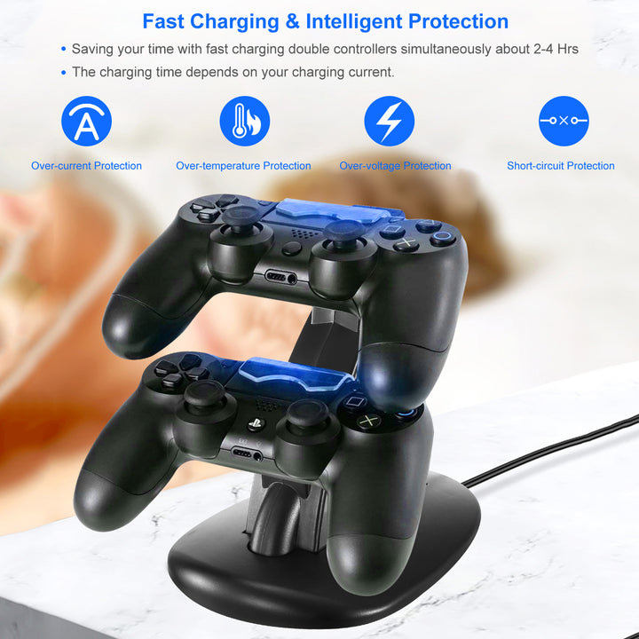 Charging Dock Station Dual Micro USB Charger Stand For PS4 Pro PS4 Slim Gamepad Controller Handle Charging Station Image 3