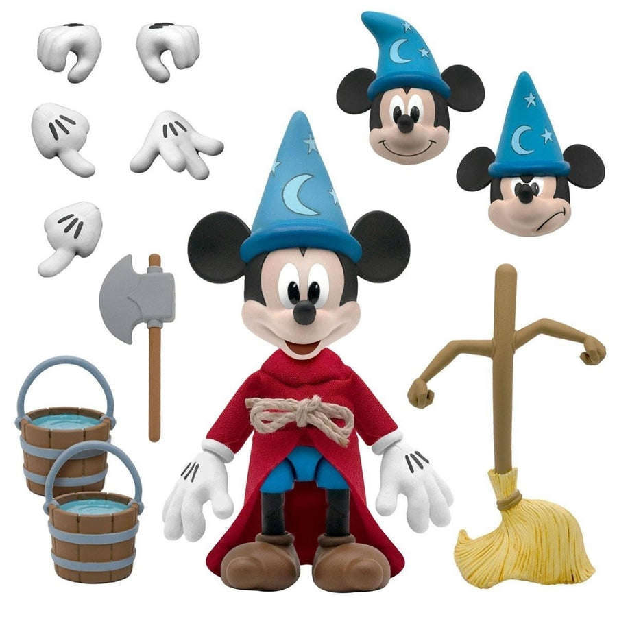 Disney Fantasia Sorcerers Apprentice Mickey Mouse Ultimates Action Figure Super7 Image 1