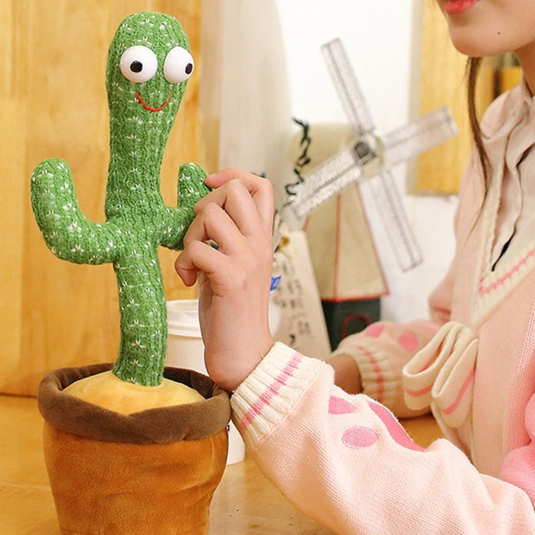 Cactus Plush Toy Shaking Dancing Recording Lighting Cactus Image 2