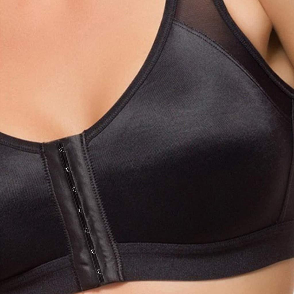 Women Posture Corrector Front Closure Bra Wire Free Back Support Underwear Fitness Yoga Vest Image 7