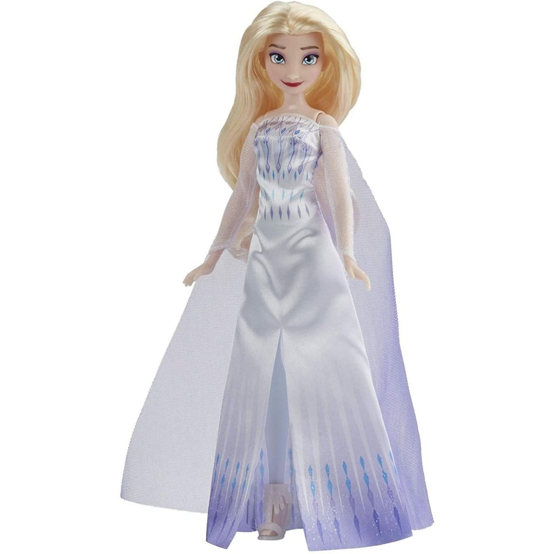 Disney Frozen 2 Queen Elsa Fashion Doll Blonde Blue Gown Cape Posable Hasbro Image 3