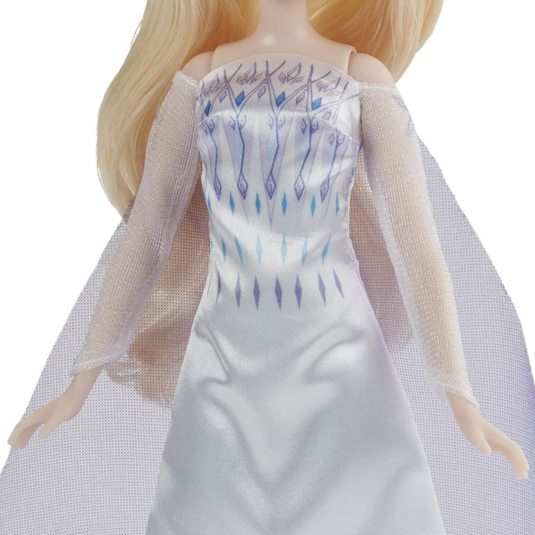 Disney Frozen 2 Queen Elsa Fashion Doll Blonde Blue Gown Cape Posable Hasbro Image 4