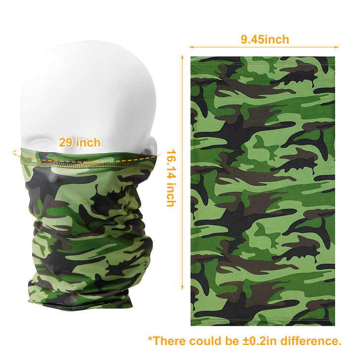 Set of 6 Summer Neck Gaiters UV Protection Cooling Face Masks Camouflage Ice Silk Image 8