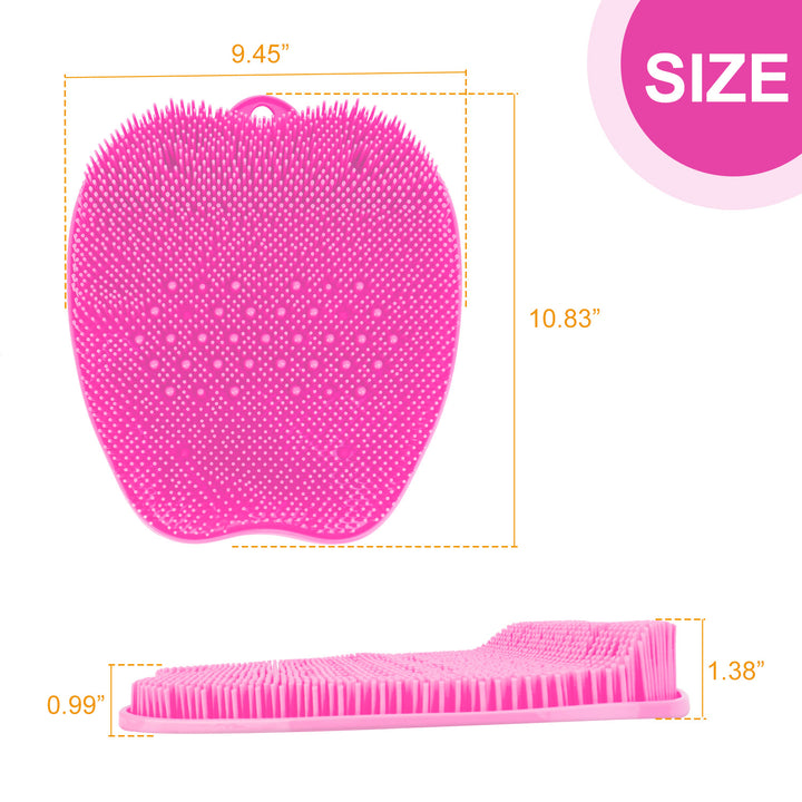 Shower Foot Scrubber Foot Massager Exfoliation Cleaner Mat Improve Foot Circulation Scrubber Anti-slip Suction Cups Pink Image 3