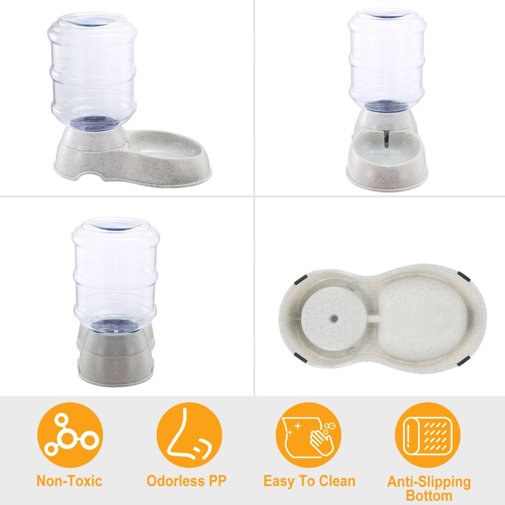 1Gal Pet Water Dispenser Self-Dispensing Gravity Pets Water Feeder Image 2