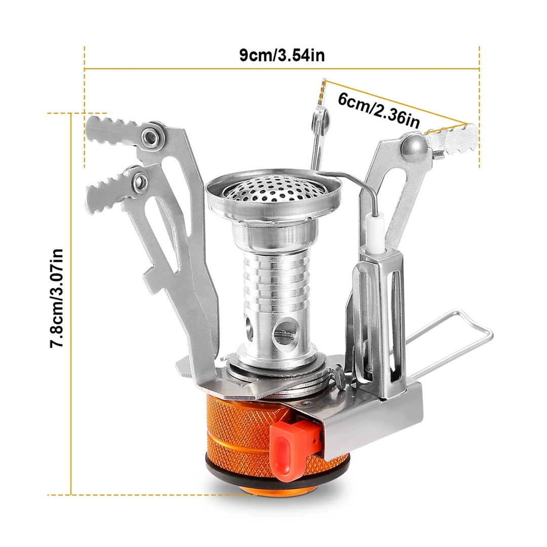 Ultralight Portable Camping Stove Stainless Steel Folding Hiking Backpacking Stove Image 8