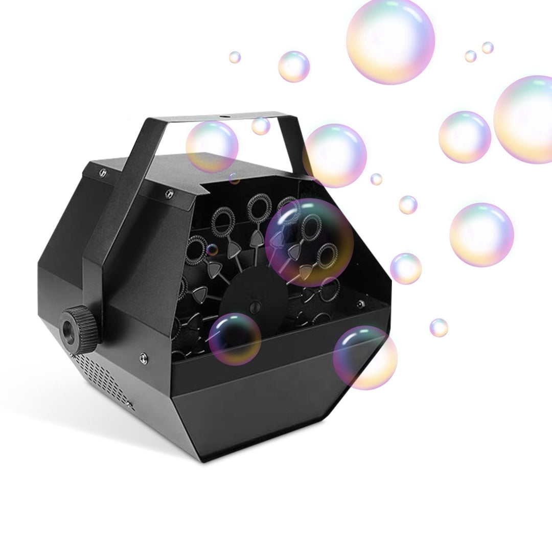 Automatic Bubble Machine 25W Portable Black Bubble Blower Maker for Parties Image 1