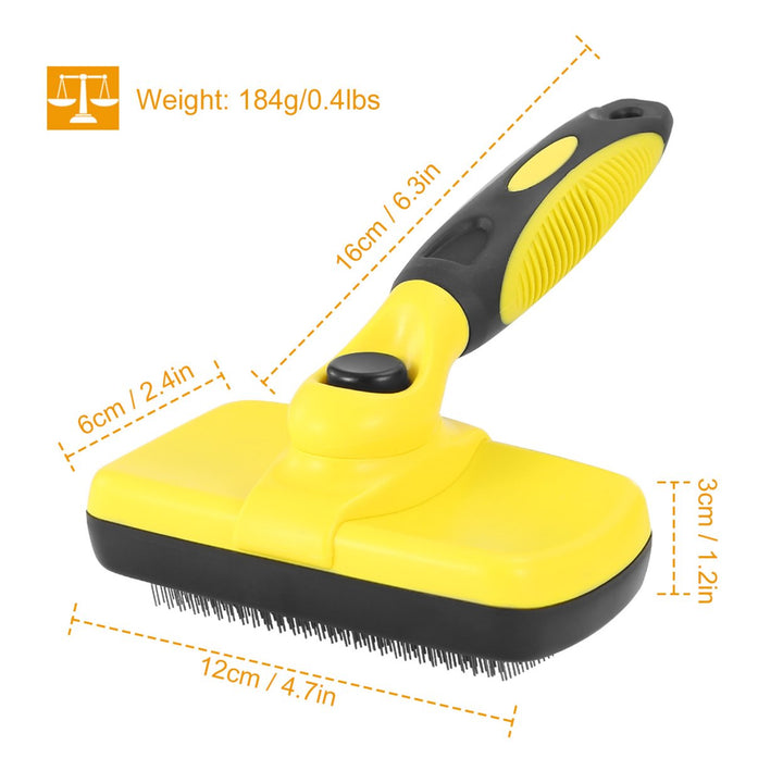 Self Cleaning Slicker Brush Pets Dogs Grooming Shedding Tools Pet Hair Grooming Remover Image 4