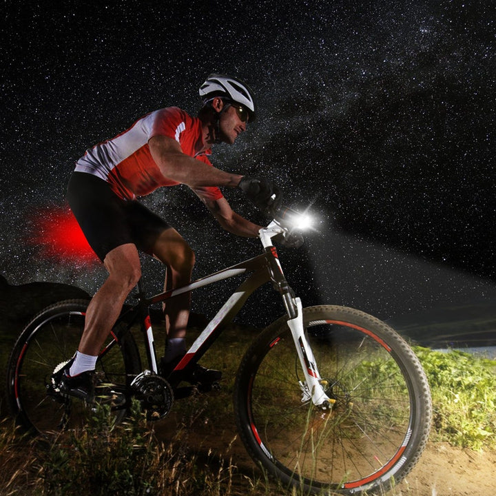 USB Rechargeable Waterproof Bike Light Set Super Bright LED Headlight Taillight Image 8