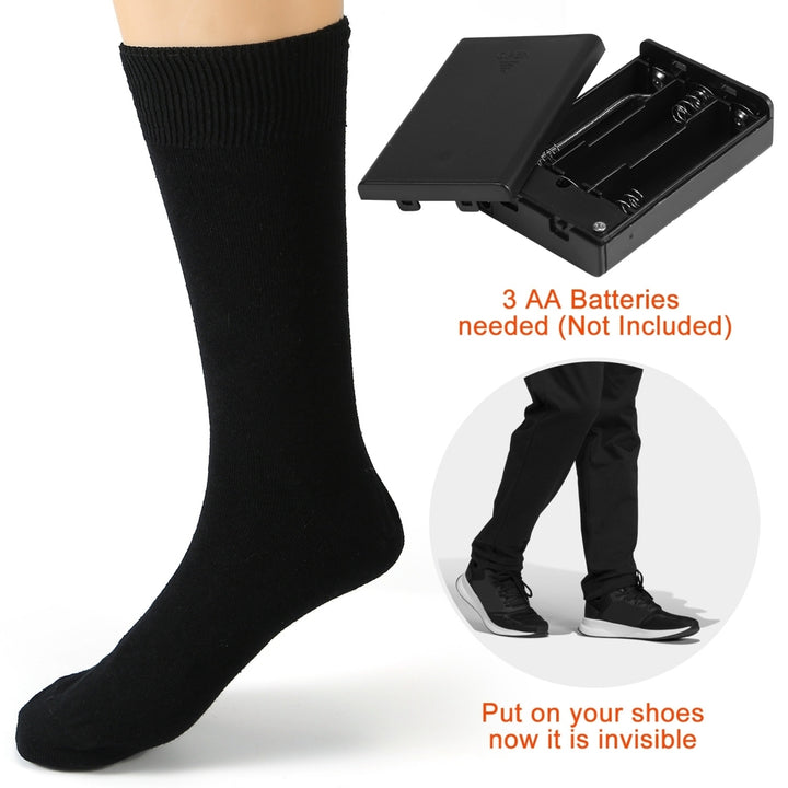 Unisex Electric Heated Socks Rechargeable Battery Heated Socks Image 4