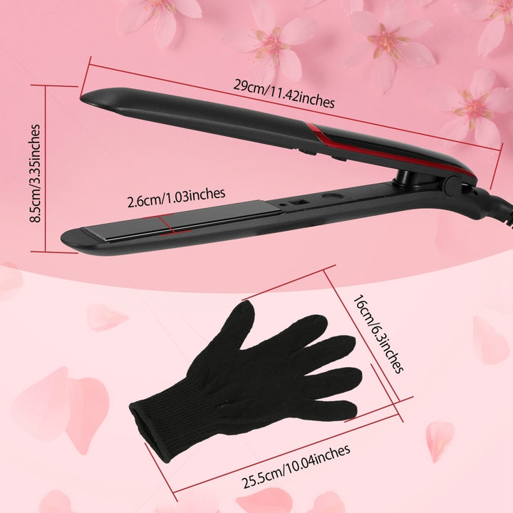 Ceramic Hair Straightener Curling Iron 2-in-1 Adjustable Temperature 4 Settings Image 6