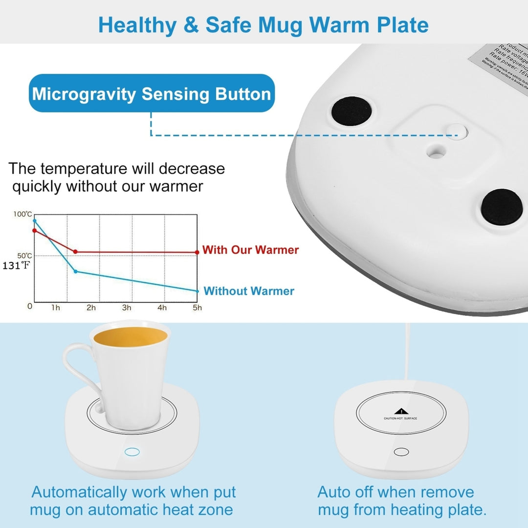 Coffee Mug Warmer Cup Warmer Auto Shut Off Coffee Tea Milk Electric Heater Pad Image 3