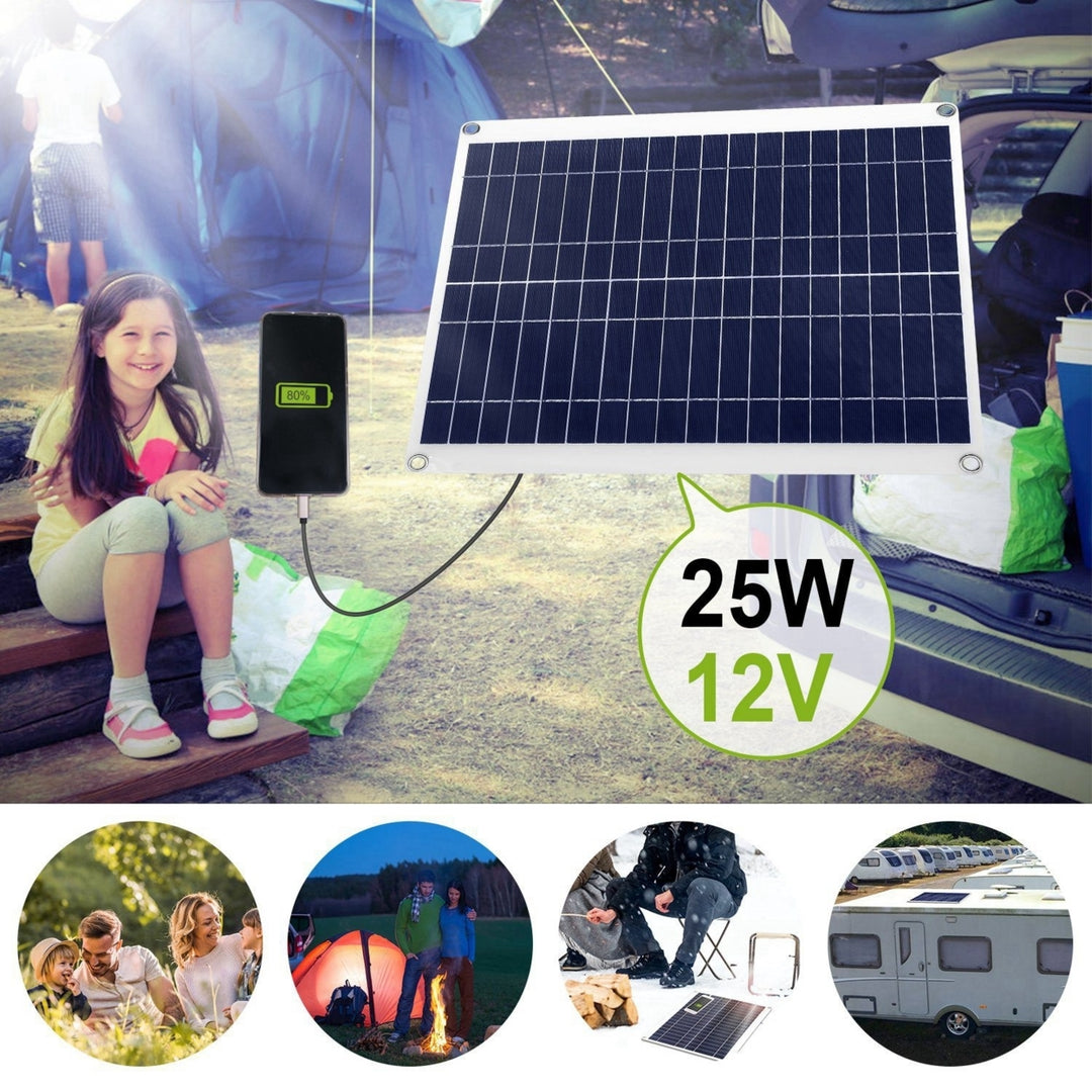 Outdoor Solar Panel 12V 25W Car Battery Charger IP68 Waterproof Image 10