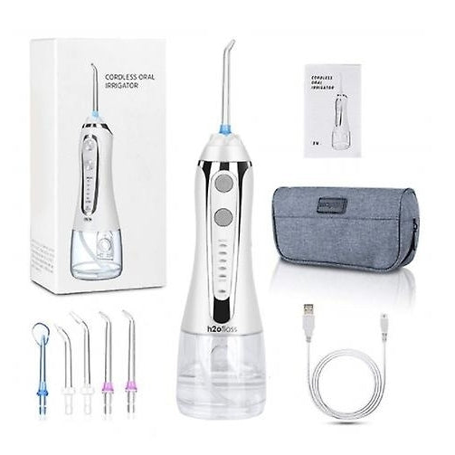 Cordless Water Dental Flosser Oral Irrigator Teeth Cleaner 300ml With Travel Bag Image 1