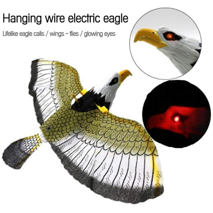 Electronic Flying Eagle Luminous Hanging Bird With Music Pest Repellent Garden Decro Image 3