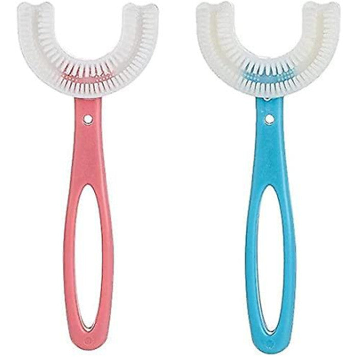 2pcs Kids U Shaped Toothbrush 360 Degree Children Toothbrush Silicone Brush Head Oral Cleaning Image 6