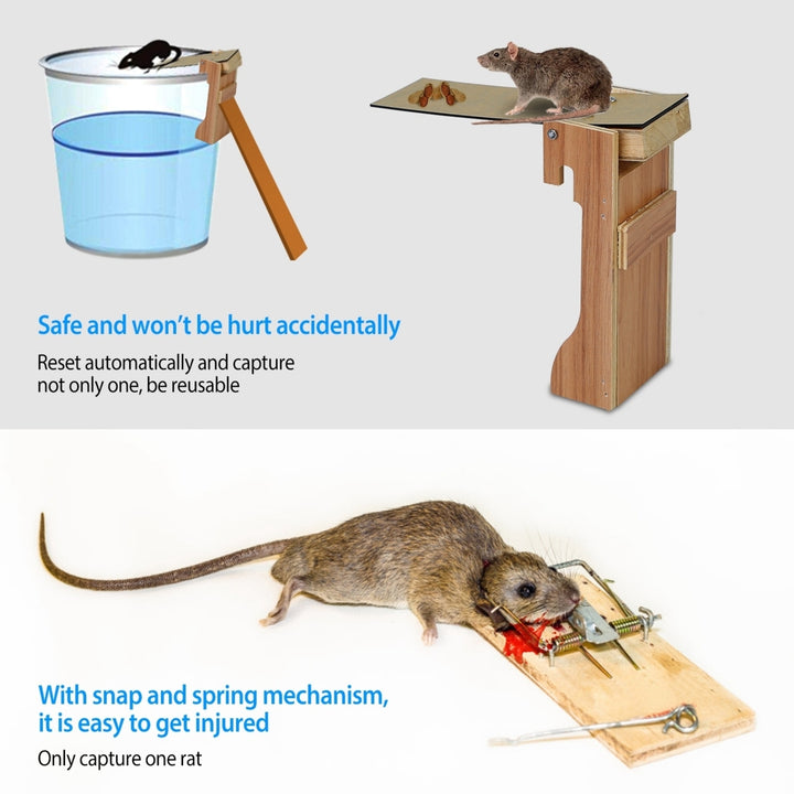 Walk the Plank Mouse Trap Reusable Rat Trap Rodent Animal Trap Image 4