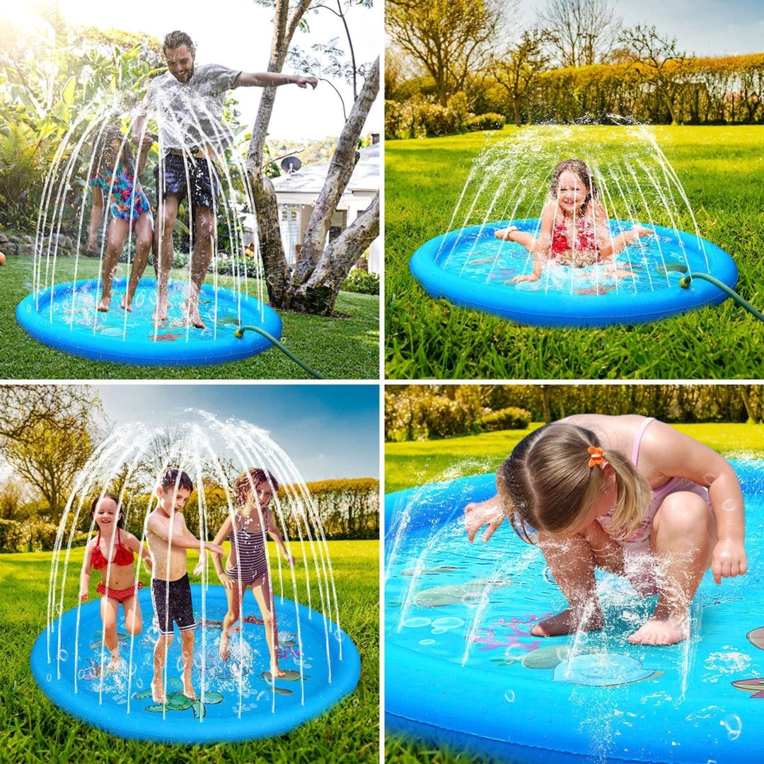 Sprinkler Splash Pad For Kids 68IN Inflatable Blow Up Pool Image 3