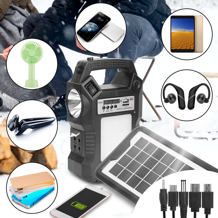 Portable Solar Power Station Rechargeable Backup Power Bank Image 4