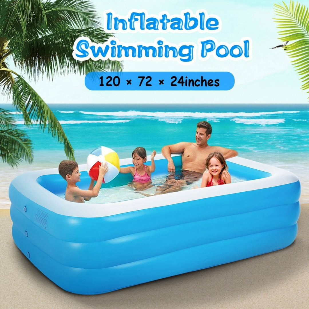 120x72x24inch Inflatable Swimming Pools Family Swim Play Center Pool Image 1