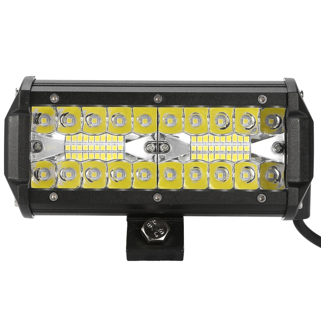 7in LED Light Bar 120W 12000LM Waterproof Offroad Driving Lights Black Aluminum Image 1