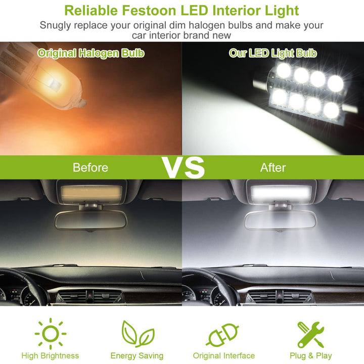14Pcs Festoon LED Light Bulb Interior Dome Map LED Lights Image 3