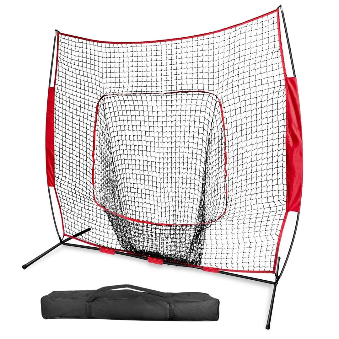 7x7ft Baseball Softball Batting Hitting Pitching Training Practice Net Durable Image 1