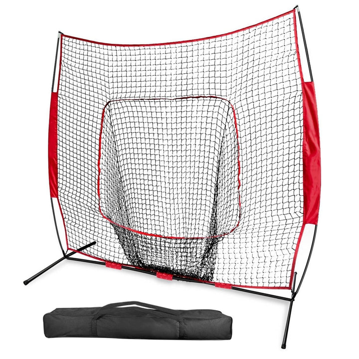 7x7ft Baseball Softball Batting Hitting Pitching Training Practice Net Durable Image 1