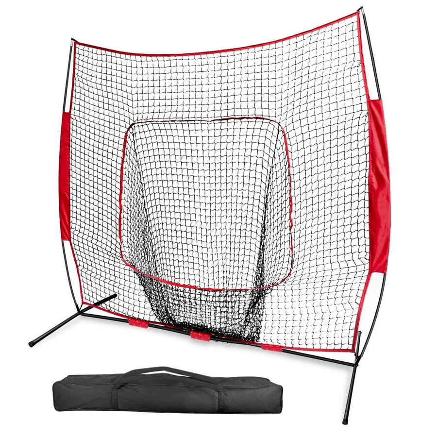 7x7ft Baseball Softball Batting Hitting Pitching Training Practice Net Durable Image 1