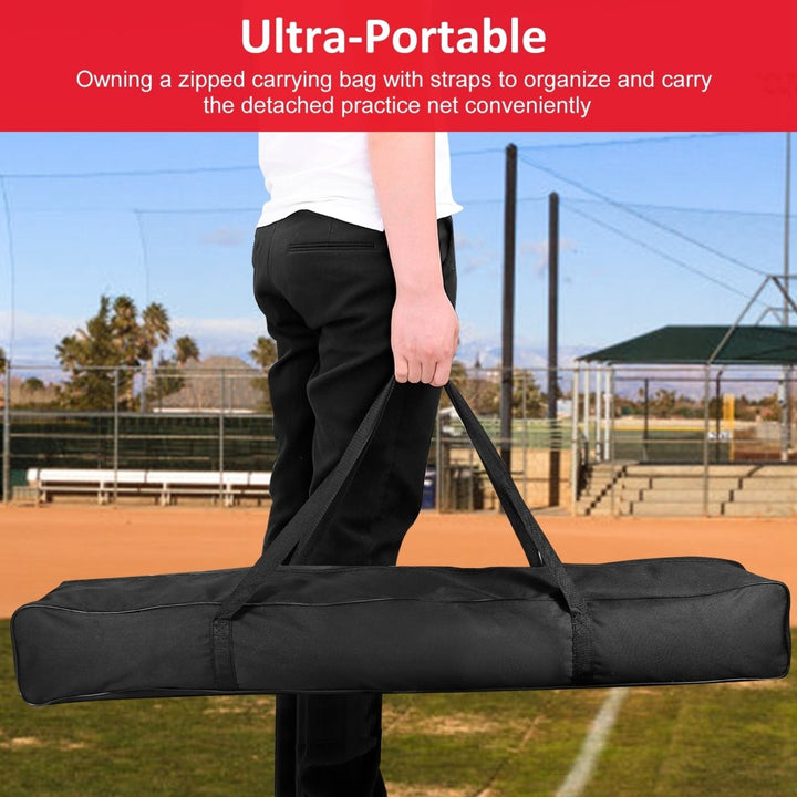 7x7ft Baseball Softball Batting Hitting Pitching Training Practice Net Durable Image 4