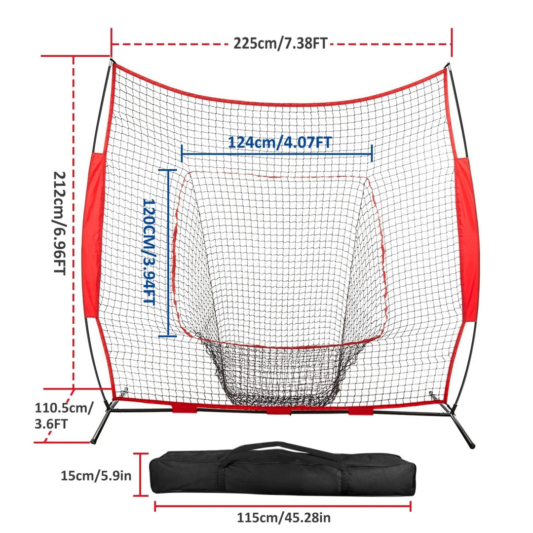 7x7ft Baseball Softball Batting Hitting Pitching Training Practice Net Durable Image 6