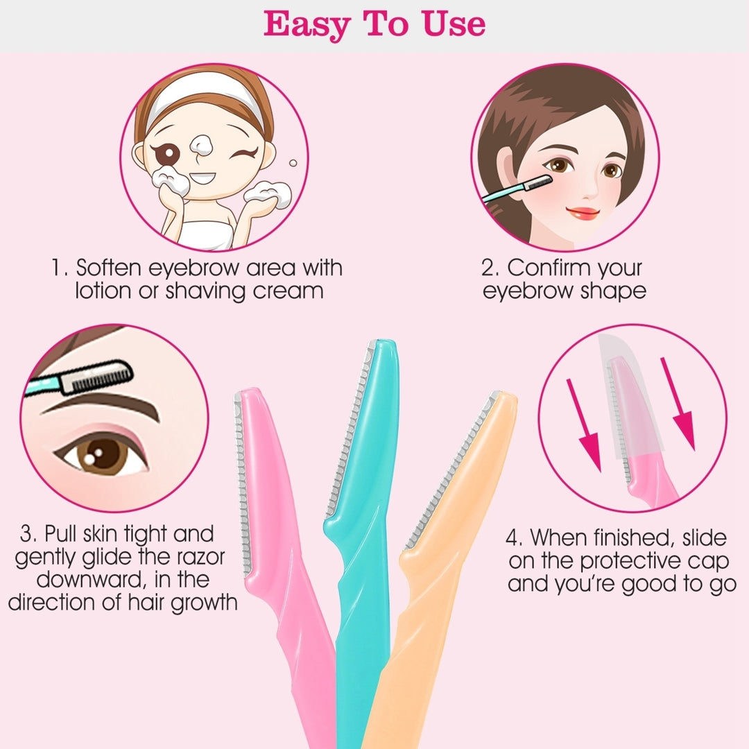 36pcs Women Eyebrow Razor Trimmer Facial Hair Remover Image 2