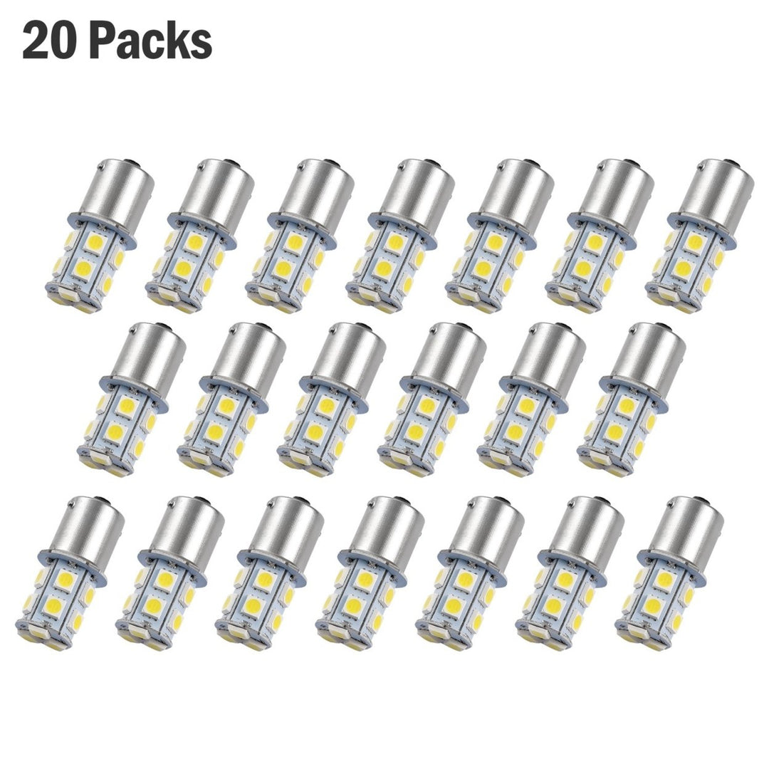 13 LED Car Map Light Bulbs Warm White 1156 BA15S 4500K Replacement Kit 20Pcs Image 1