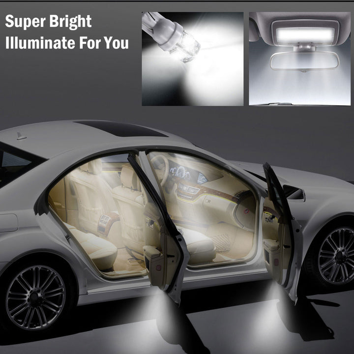 50Pcs LED Car Light Bulbs 1000lm T10 Base 5050 6000K White Auto Lamps Image 7