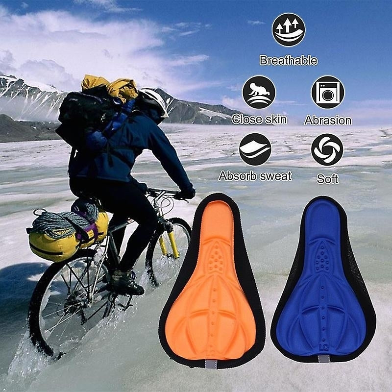 3d Soft Bicycle Saddle Cover Cycling Seat Mat Cushion For Mtb Road Bike Image 4