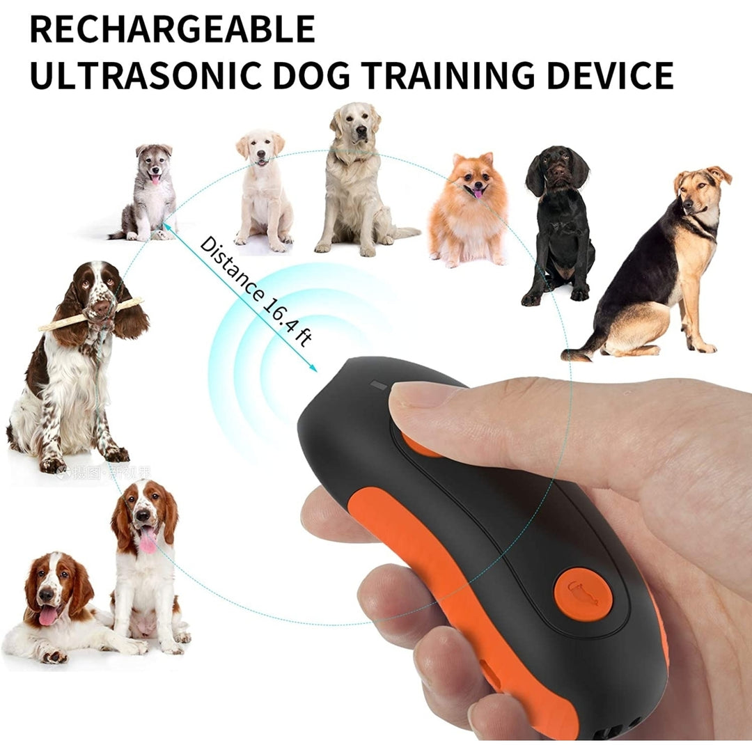 Dog Barking Deterrent Device Portable Rechargeable Ultrasonic Anti Barking Dog Training Tool Laser Toy For Cat and Dog Image 3