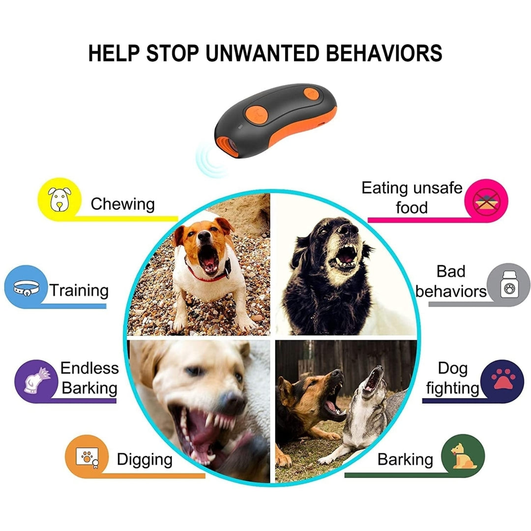 Dog Barking Deterrent Device Portable Rechargeable Ultrasonic Anti Barking Dog Training Tool Laser Toy For Cat and Dog Image 4