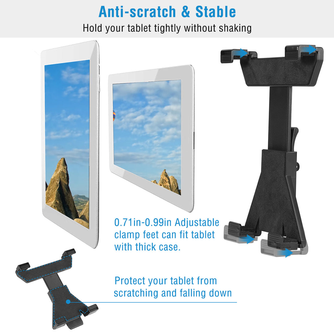 Tablet Mount 360 Degree Rotating Tablet Holder 59in Adjustable Tablet Tripod Stand Image 4