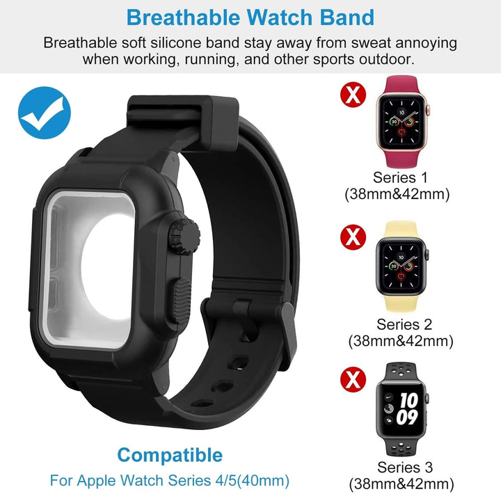 Compatible Case for Apple Watch Series 40mm IP68 Waterproof Shockproof Image 6