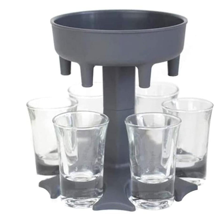 Wine Dispenser Holder 6 Shot Glass Dispenser And Holder Beer Separator Bar Party Accessory Image 1