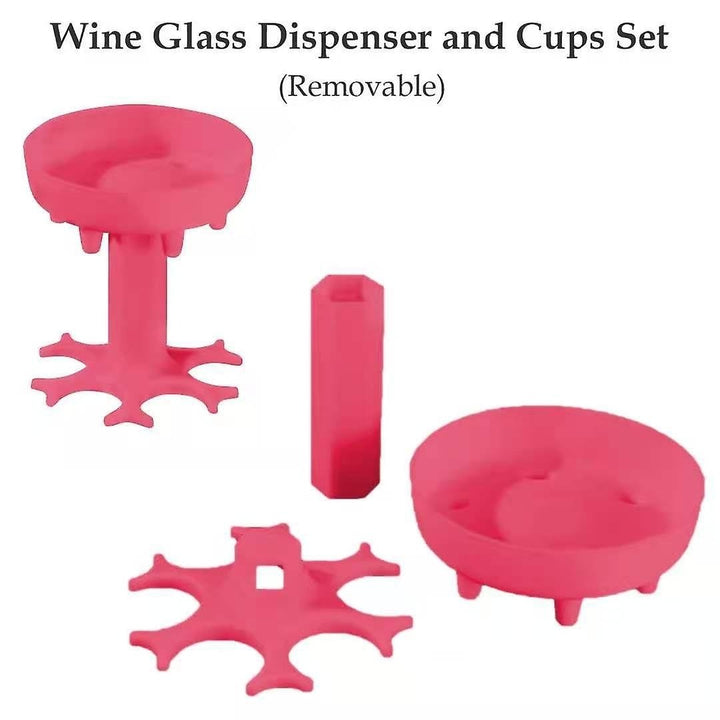 Wine Dispenser Holder 6 Shot Glass Dispenser And Holder Beer Separator Bar Party Accessory Image 6