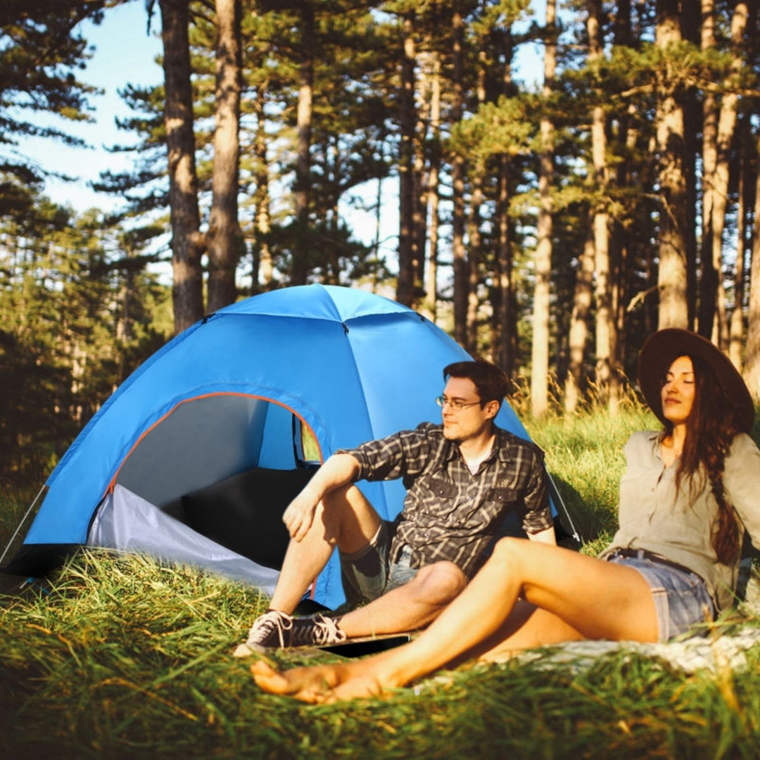 4 Persons Camping Waterproof Tent Pop Up Tent Instant Setup Tent Image 8