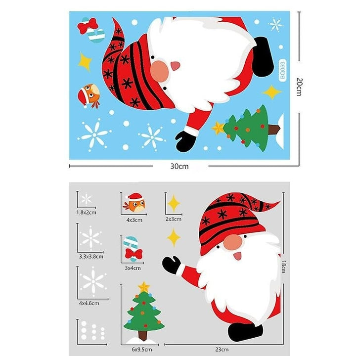 Christmas Window Stickers Set Snowflake Elk Electrostatic Clings Door Window Decoration Image 2