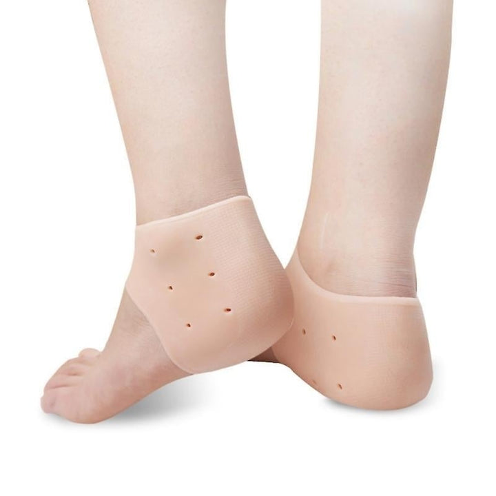 3 Pairs Silicone Heel Protector Plantar Fasciitis Inserts Pads Gel Heel Cushion Pain Relief Socks Image 6