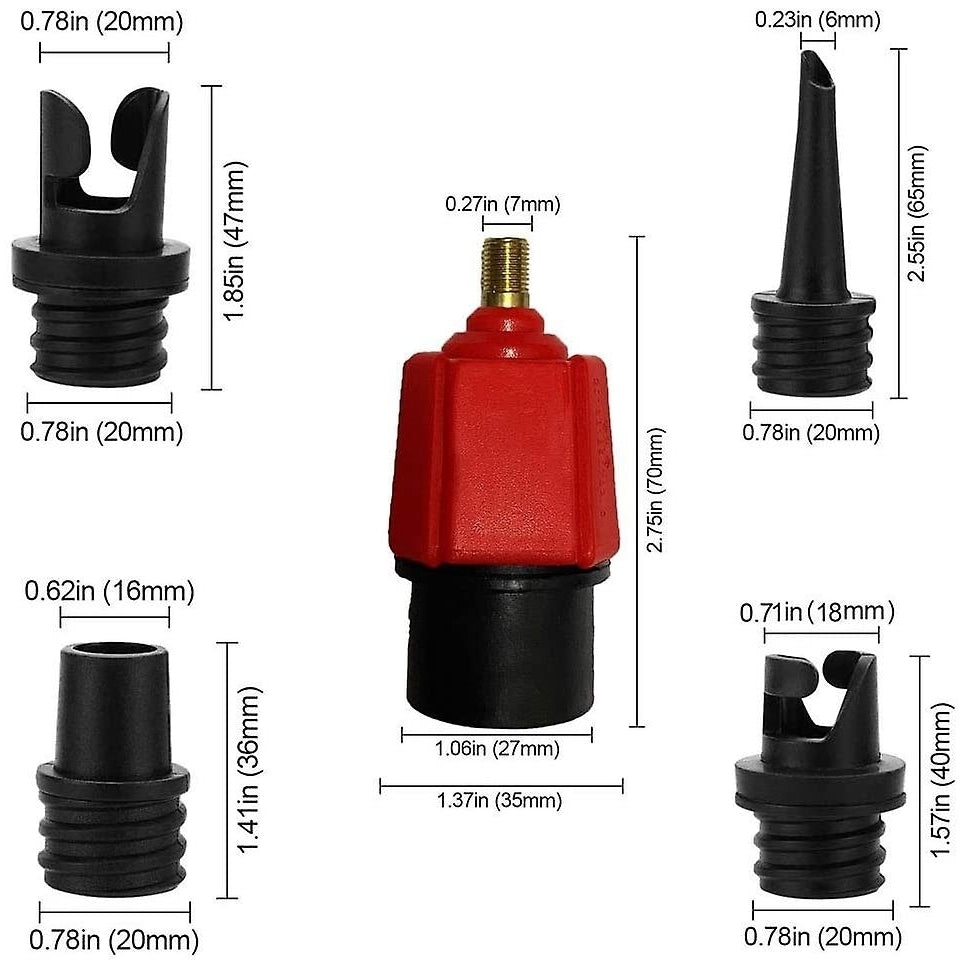 Inflatable Sup Pump Adaptor Compressor Air Valve Converter With 4 Air Valve Nozzles Image 2