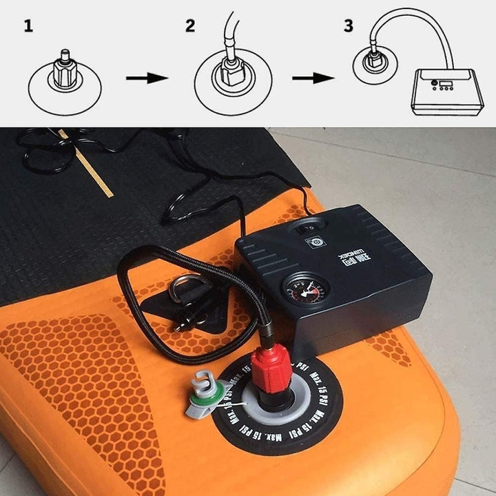 Inflatable Sup Pump Adaptor Compressor Air Valve Converter With 4 Air Valve Nozzles Image 3