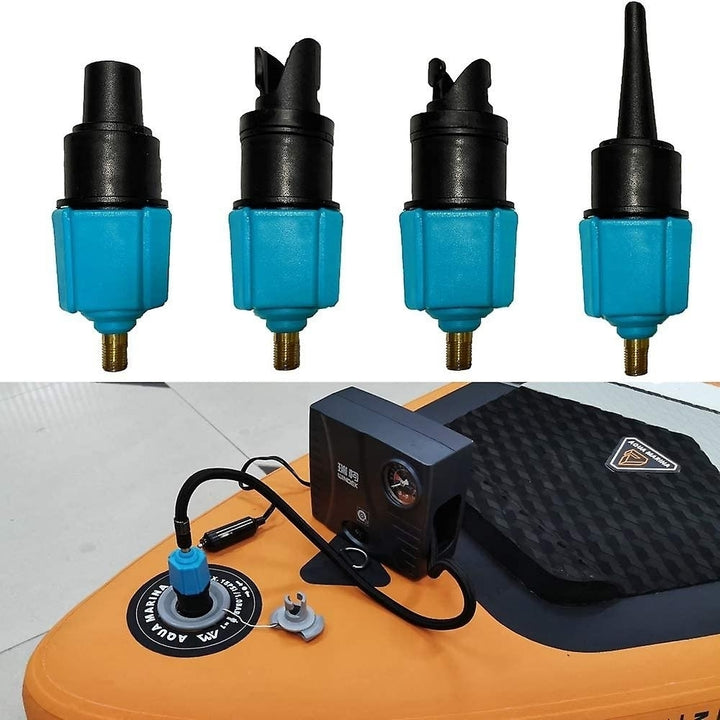 Inflatable Sup Pump Adaptor Compressor Air Valve Converter With 4 Air Valve Nozzles Image 6